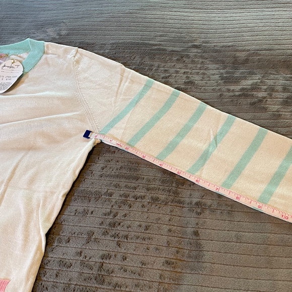 NWT Jennifer T. Knit couture, Striped Cardigan, Size Small - Picture 5 of 8